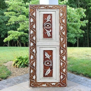Floral Carved Interior, Exterior Doors, Antique Front, Barn Doors, Custom Size Farmhouse Double, Single Sliding, Hinged Doors, Bed Headboard