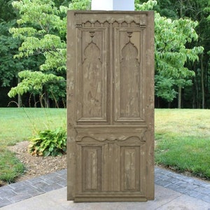 Hand Carved Custom Gothic Exterior Front Door, Antique Sliding Barn Door, Custom Interior Room Doors, Hinged or Sliding Doors, Pantry Door