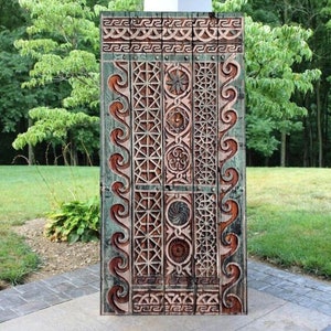 Spanish Colonial Carved Wood Door – Moroccan & Mexican Hacienda Style, Custom Rustic Entry or Interior Door, Handcrafted