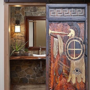 Custom Hand-Carved Exterior, Interior Doors | Antique Sliding Barn Doors | Rustic Wooden Doors | Front Door | Wall Decor | Dining Table Top
