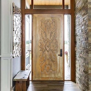 Hand Carved Custom Front Door Panel, Antique Sliding Barn Doors, Double or Single Wooden Door, Interior Exterior Doors, Pocket, Pantry Door