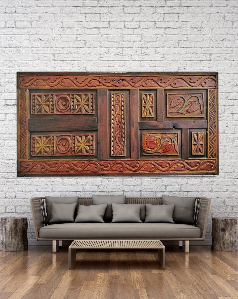 Rustic Barn wood wall Art Decor Hand-carved Reclaimed wood | Etsy