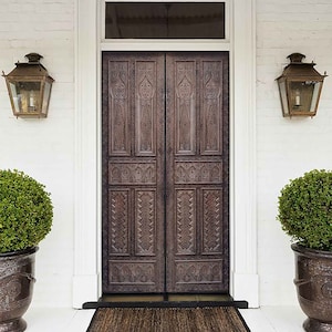 Hand Carved Custom Entry Front Doors, Antique Sliding Barn Door, Double Wooden Interior, Exterior Doors, Hinged Pocket, Closet, Pantry Door