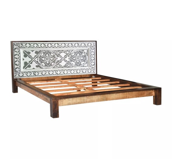 Buy Custom Size Solid Wood Bed Headboard Hand Carved King or