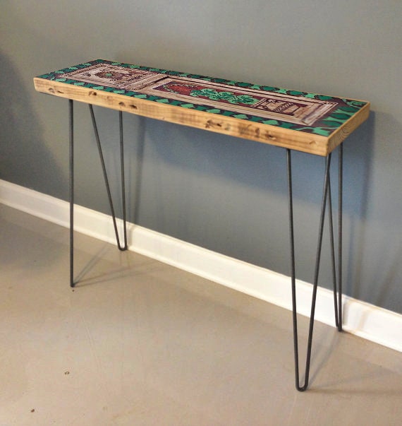 Reclaimed BARN WOOD CONSOLE Table Sofa Table With hairpin Etsy