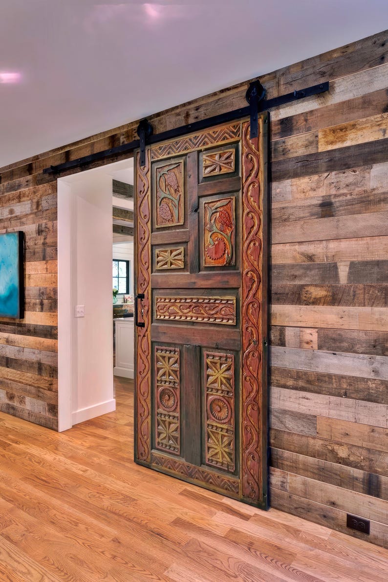 Custom Carved Wooden Front Door: Handcrafted Entrance/interior - Etsy