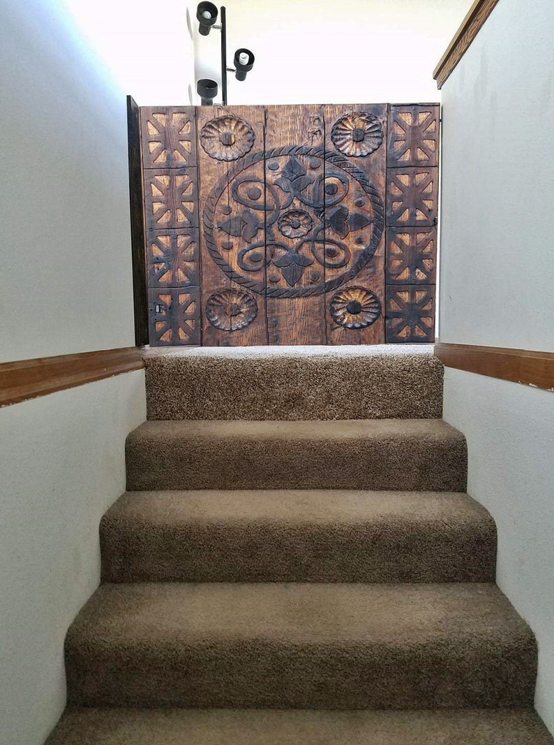 Kitchen Barn Wood Door Rustic Wooden Baby Gate Child Gate Etsy