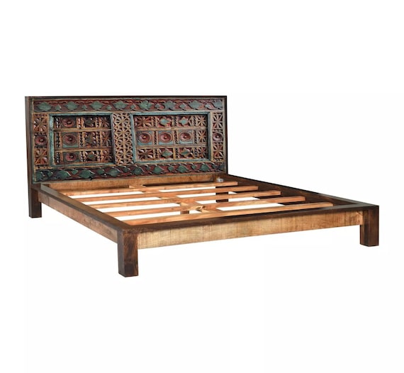 Antique queen bed headboard deals