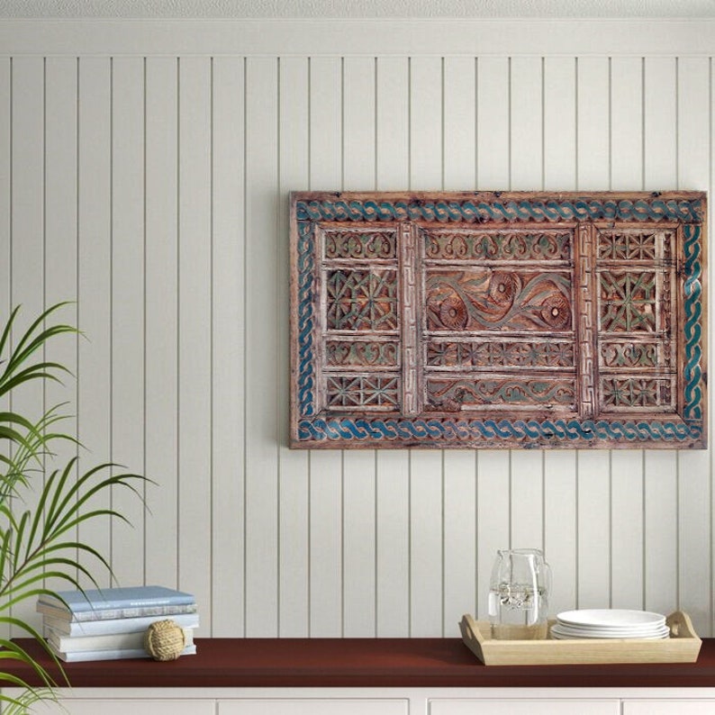 Handcarved Wood Wall Art Decor Rustic Barn Wood Wall Hanging Etsy