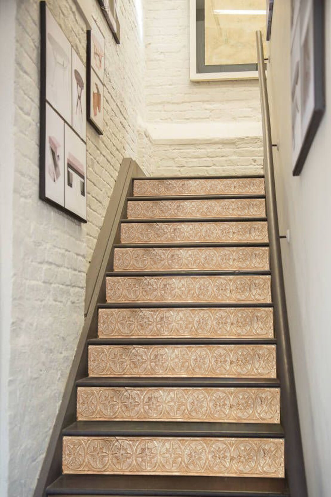 Buy Hand-carved Wood Stairs Risers Decor Custom Size Wooden Stair Riser ...
