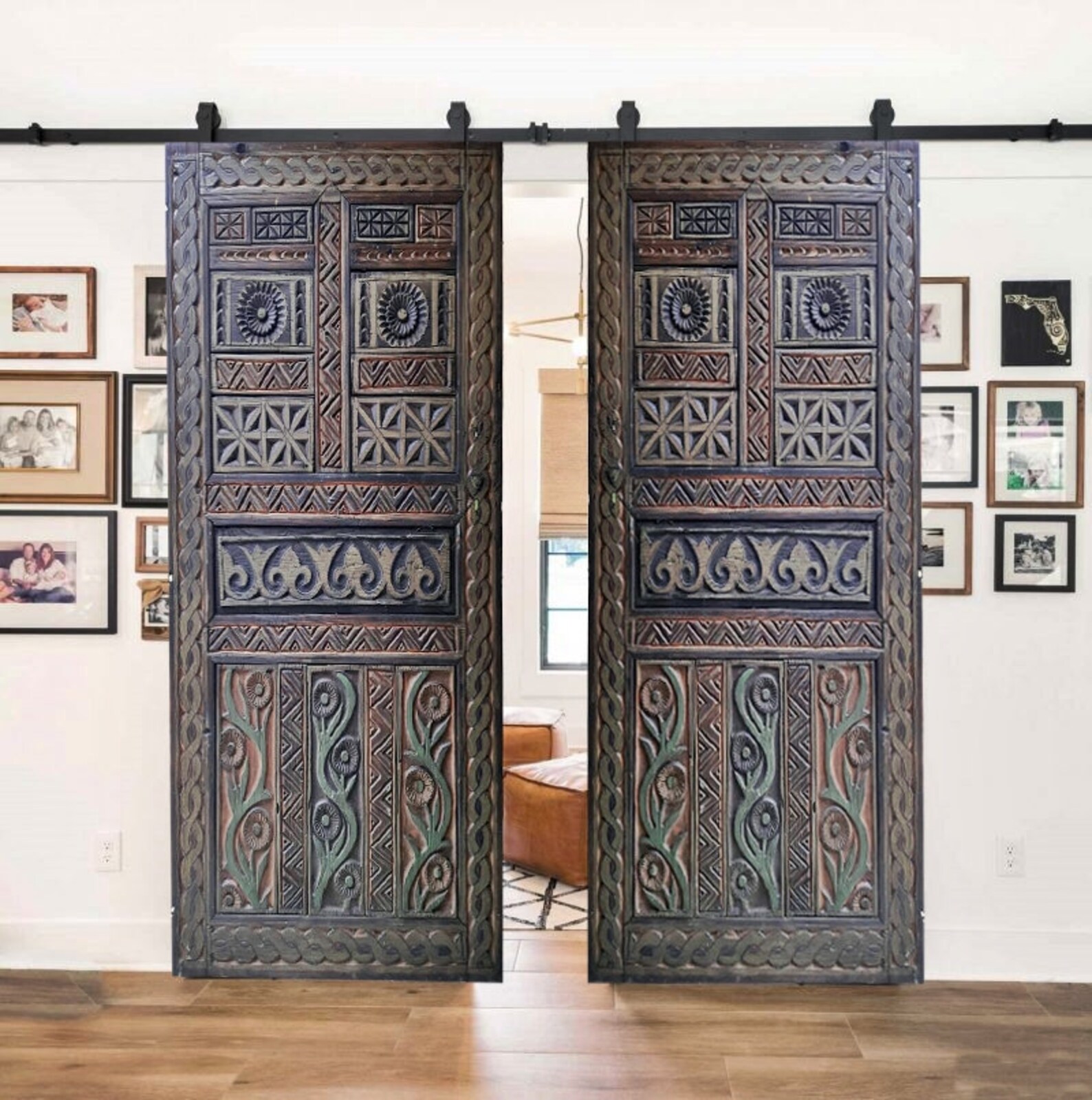 Custom Size Exterior Door Barn Door Double or Single Sliding Etsy