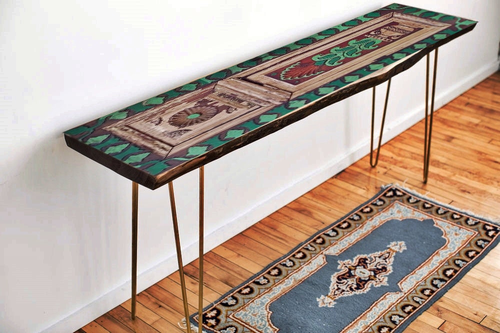 Reclaimed BARN WOOD CONSOLE Table Sofa Table With Hairpin Etsy Canada