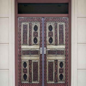 Custom hand-carved doors, antique barn doors, interior master bathroom, exterior front doors, hinged, sliding, pantry, closet, bi-fold doors