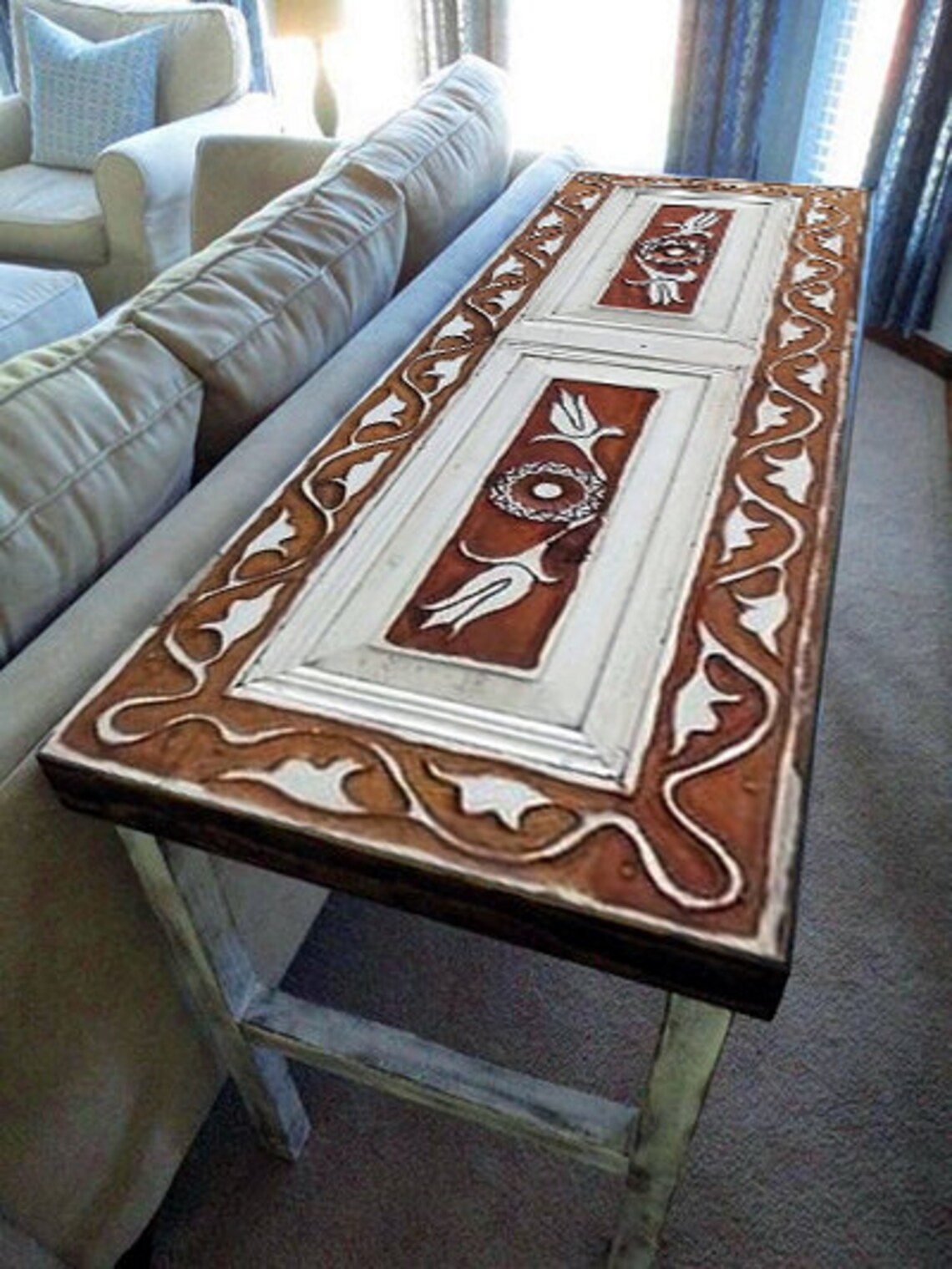 Reclaimed BARN WOOD CONSOLE Table Sofa Table With hairpin Etsy