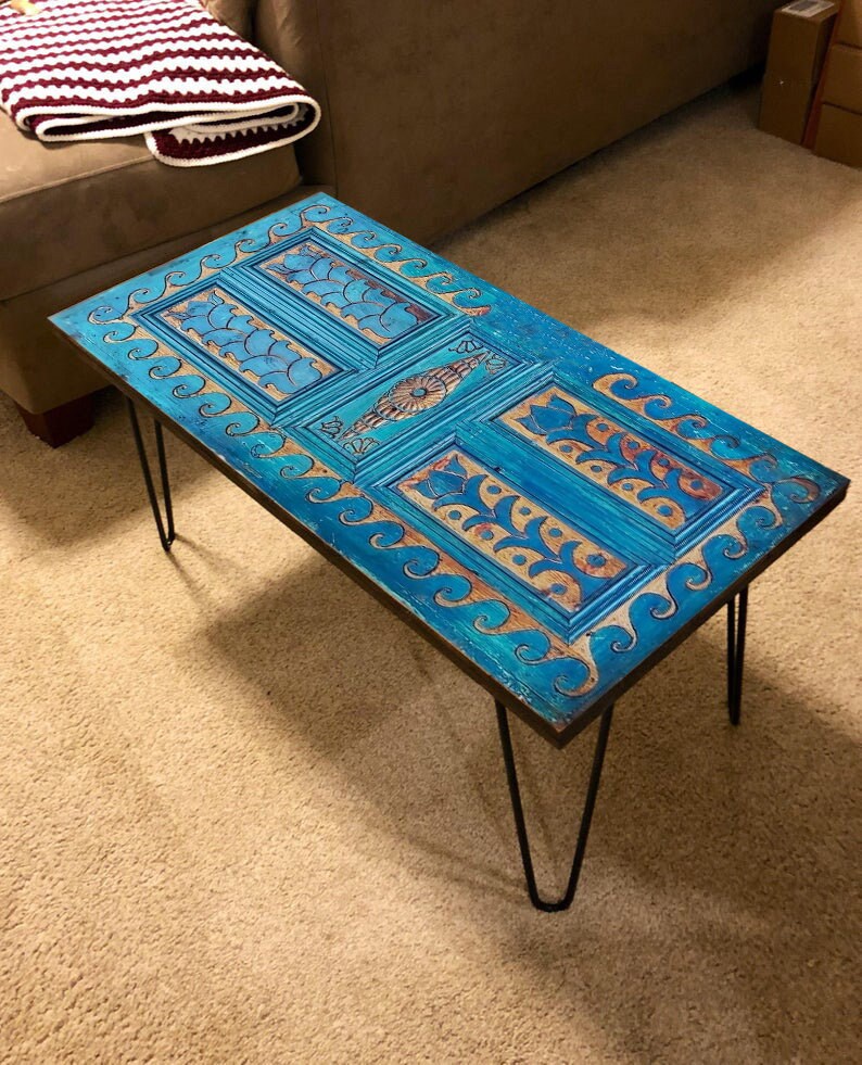 Bohemian Coffee Table Farmhouse Coffee Table Barn Wood Etsy