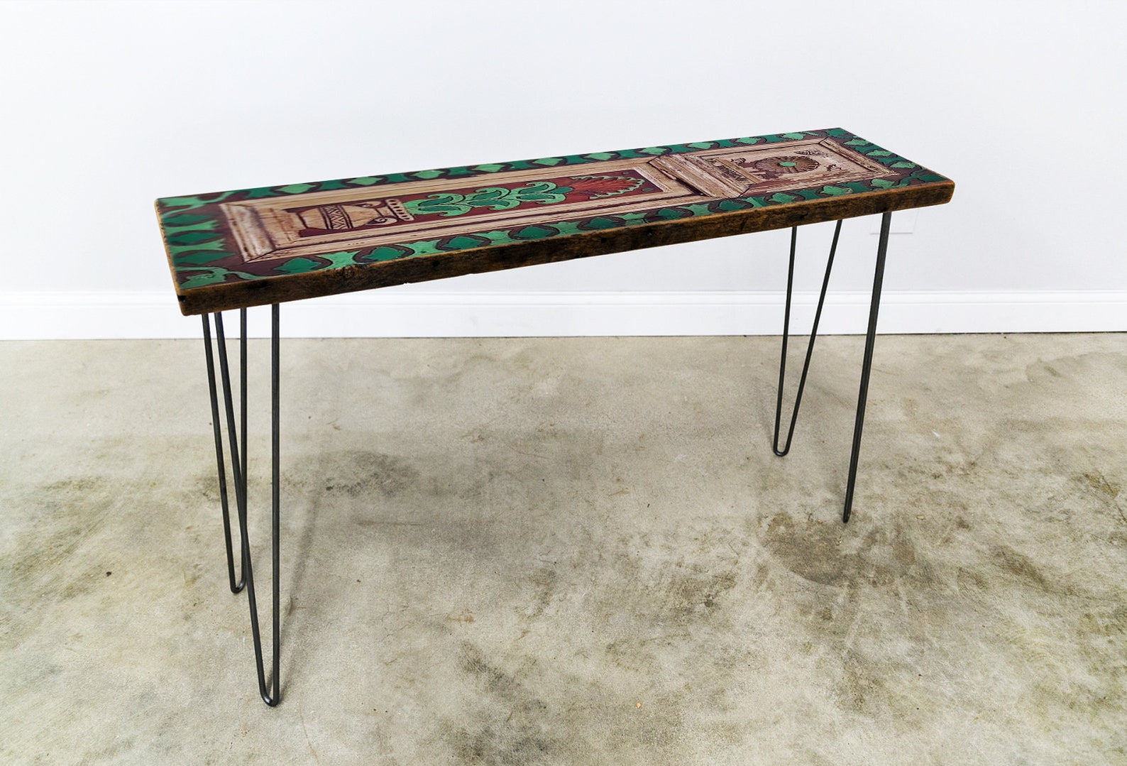 Reclaimed BARN WOOD CONSOLE Table Sofa Table With Hairpin Etsy