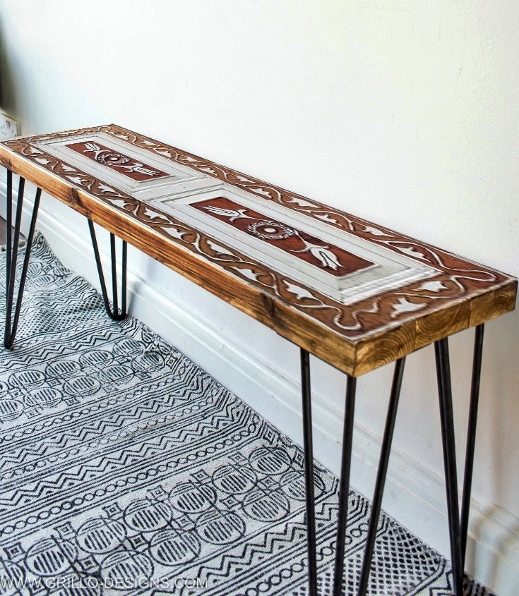 Reclaimed BARN WOOD CONSOLE Table Sofa Table With hairpin Etsy