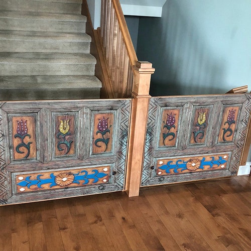 Rustic Wooden Baby Gate Child Gates Pet Dog Cat Gates Etsy