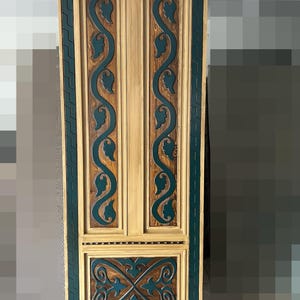 Hand Carved Floral Door, 36 by 96 inches Headboard, Table Top, Front Door, Antique Barn Door, Interior, Exterior, Pantry Doors, Wall Panel