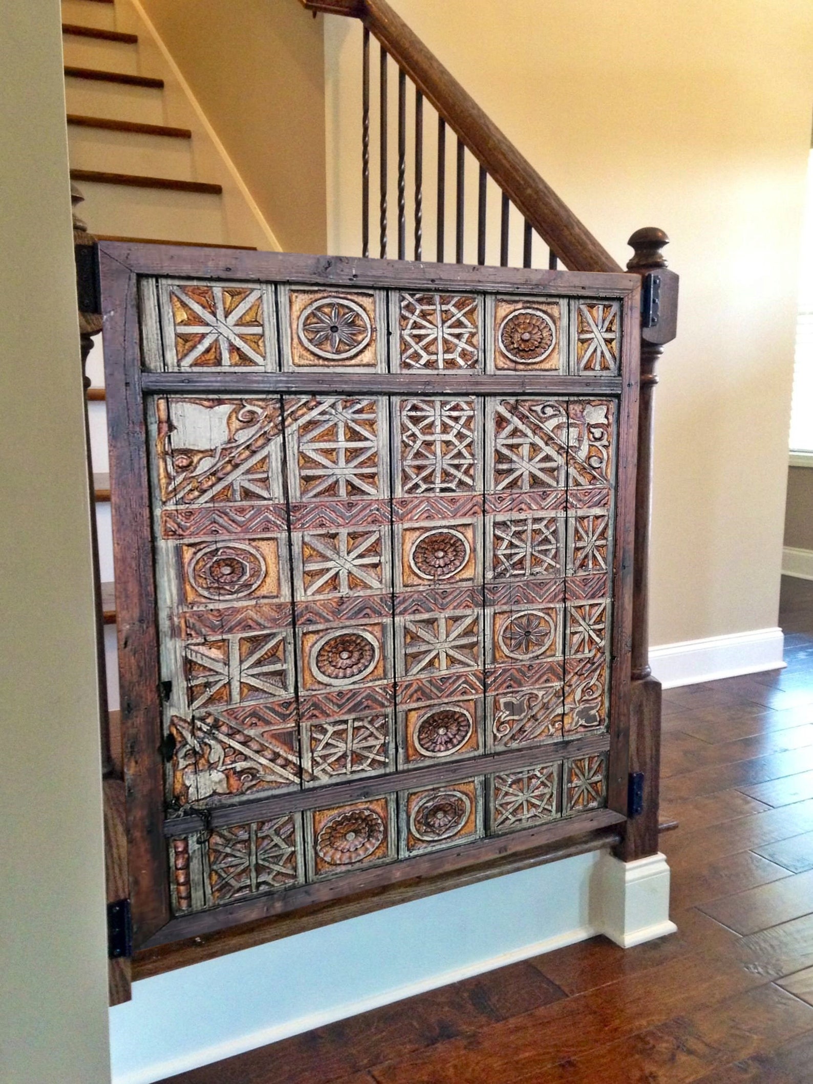 Rustic Wooden Baby Gate Child Gates Pet Dog Cat Gates Etsy