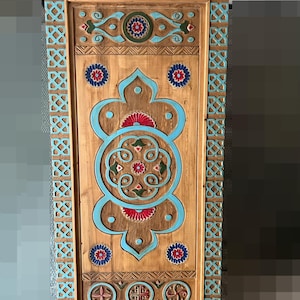Hand Carved Door, 36 by 75 inches, Headboard, Table Top, Wall Panel, Front Door, Antique Barn Door, Interior, Exterior, Pantry Doors