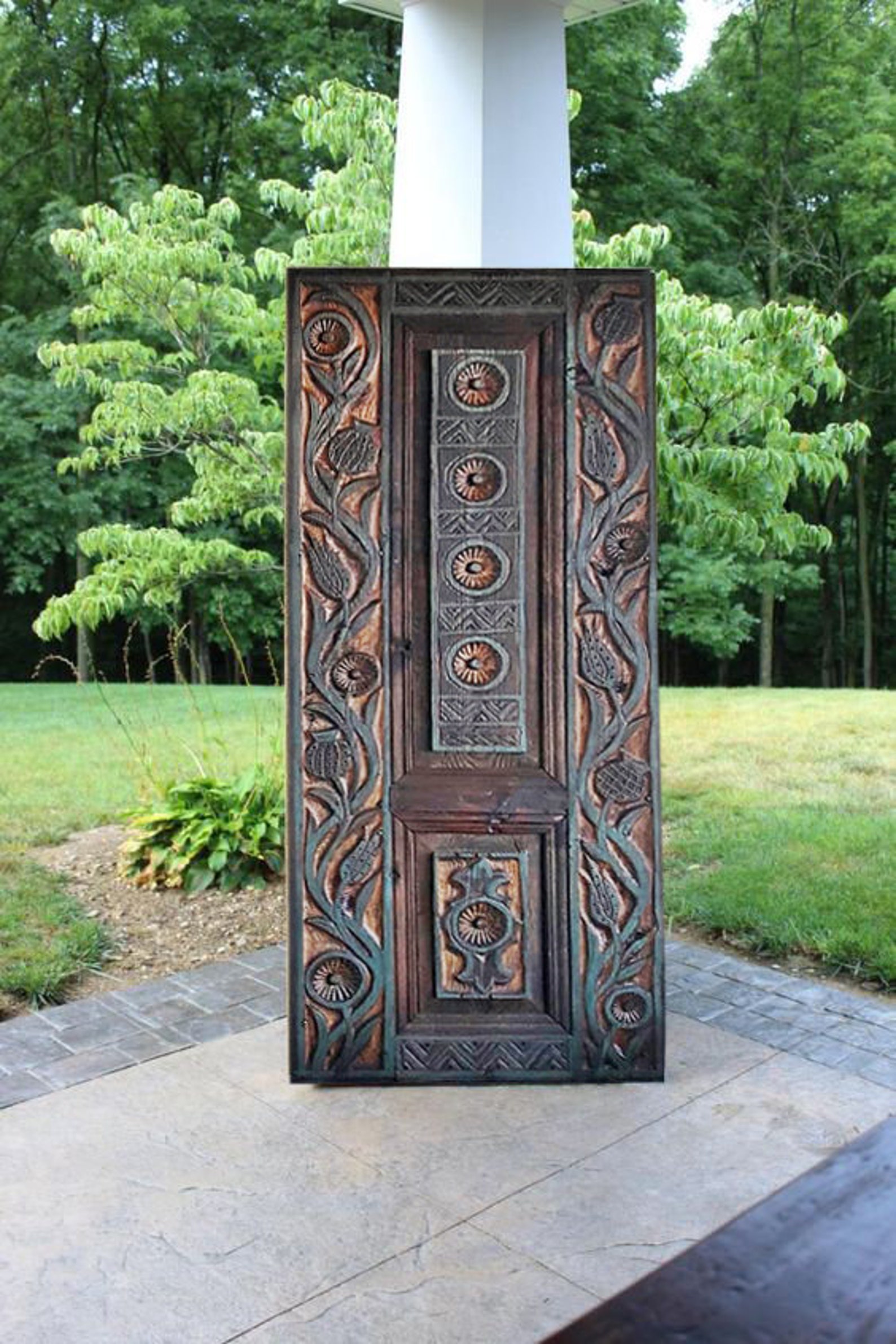 Puerta rústica de madera del granero puerta delantera de | Etsy