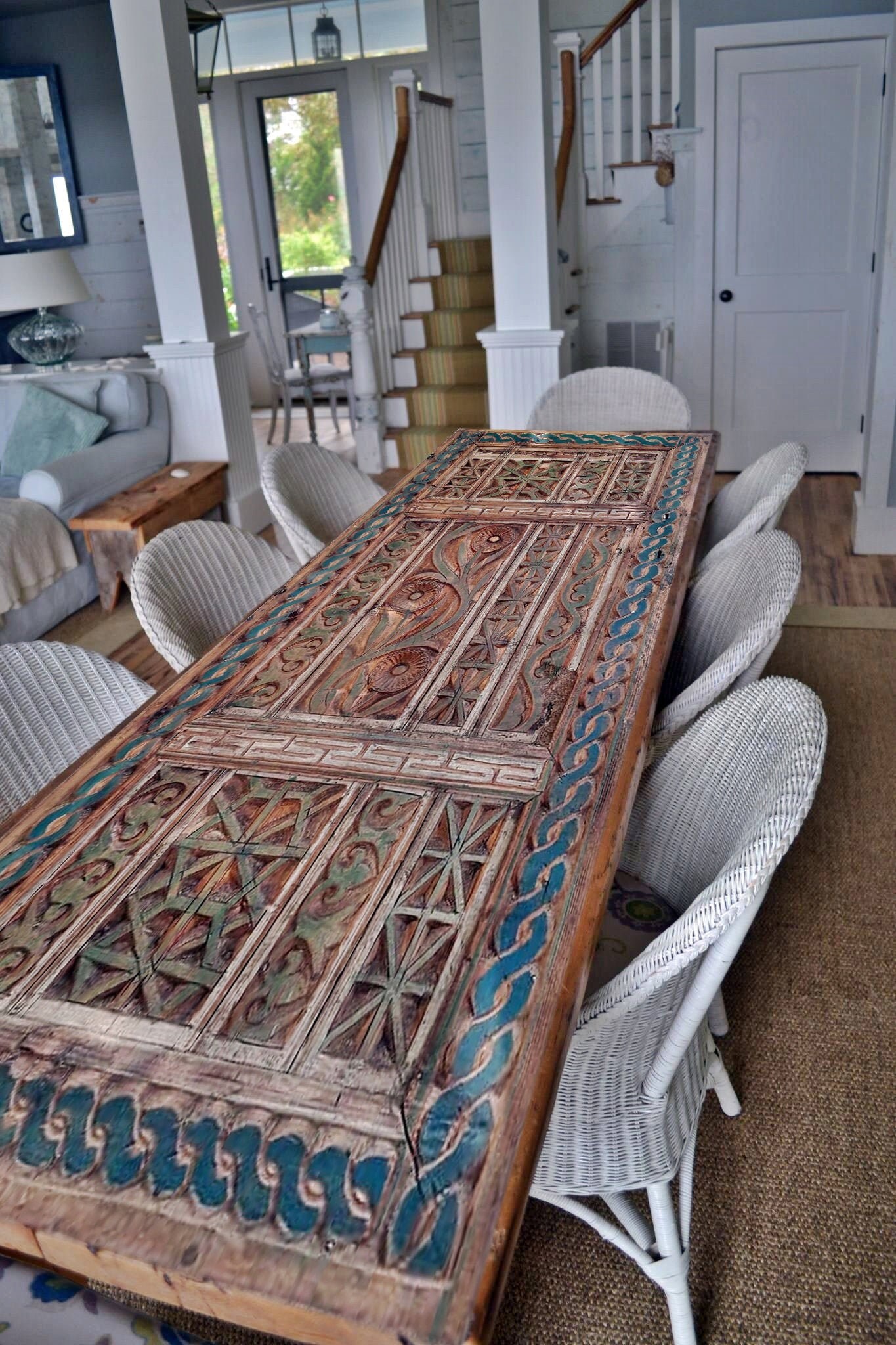 Stenciled Dining Room Table