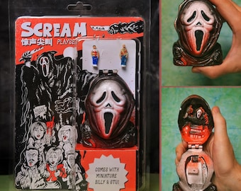 PREORDER Scream Playset Red collectible ghost face action figure handmade toy Wes craven do yo like scary movies?