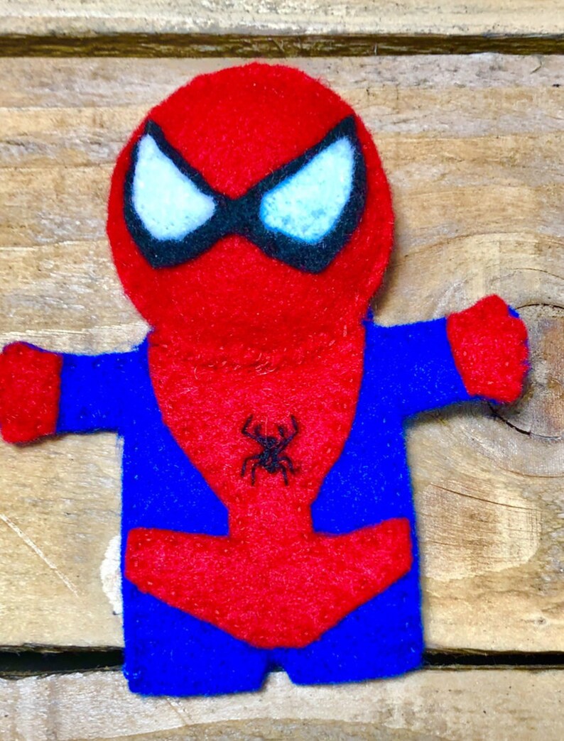 Super Hero Finger Puppets Handmade Felt Puppets Super Hero Etsy