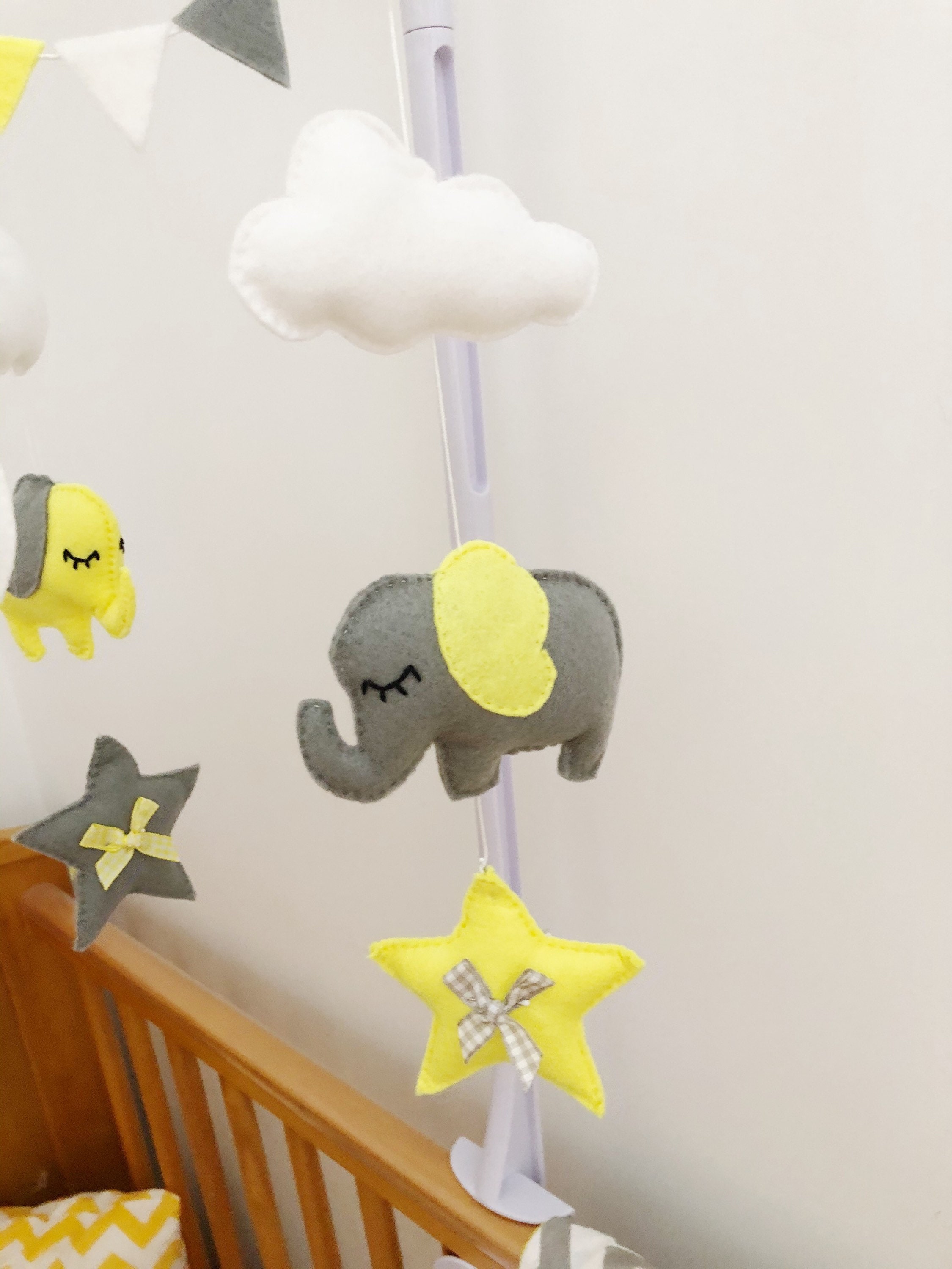 Elephant Cot Mobile. Elephant Baby Mobile. Elephant Nursery Etsy