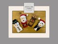 Felt Christmas Finger Puppets |  Santa, Snowman, Reindeer & Penguin |  Handmade Felt Toys | Stocking Filler | Imaginative Play Toys
