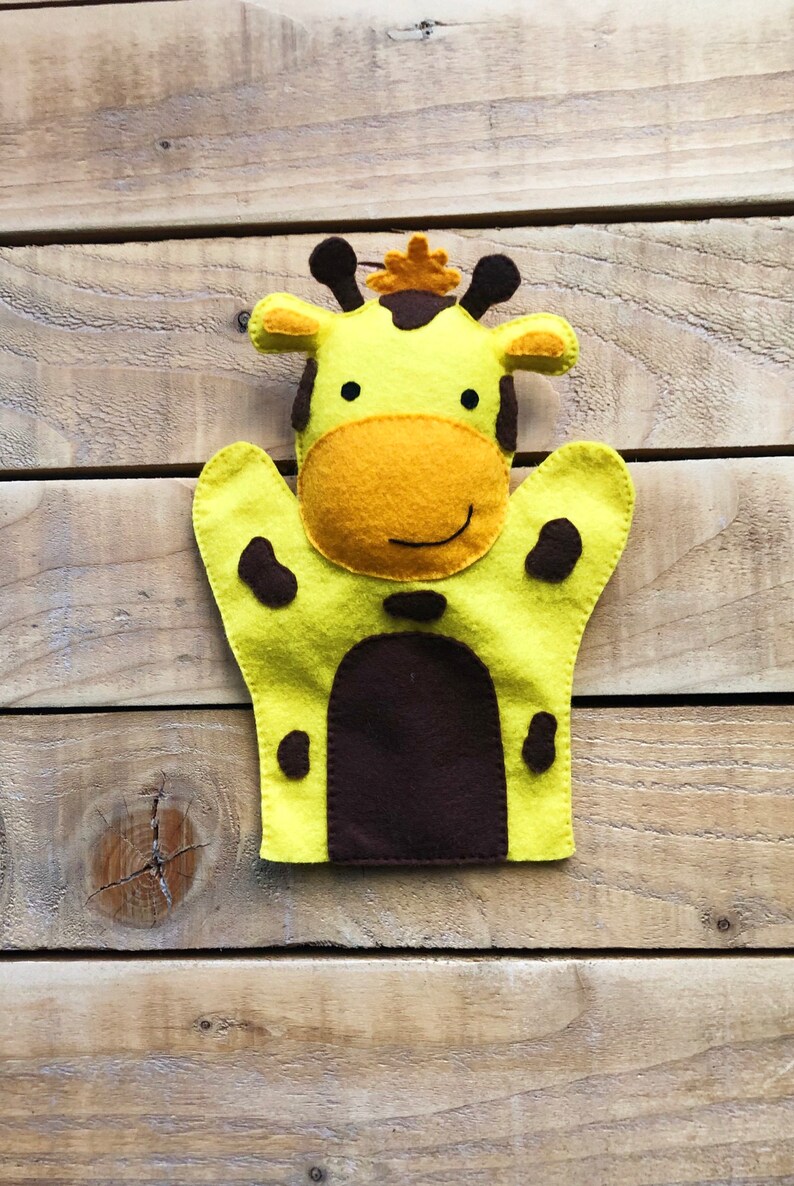 Jungle Animals Hand Puppets Handmade Felt Puppet Handmade Etsy