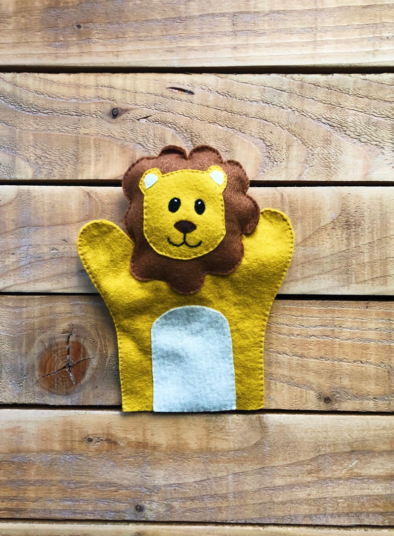 Jungle Animals Hand Puppets Handmade Felt Puppet Handmade Etsy