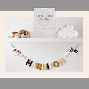 Personalised Felt Dog Garland | Choose Any Dog Breed | Dog Theme Room Decor | Dog Theme Nursery | Dog Wall Decor