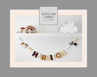 Personalised Felt Dog Garland | Choose Any Dog Breed | Dog Theme Room Decor | Dog Theme Nursery | Dog Wall Decor