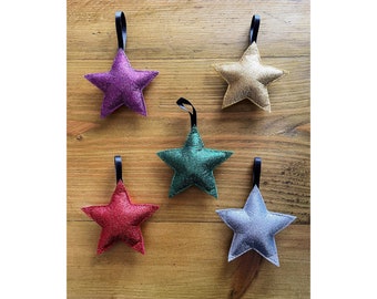 Halloween Tree Glitter Star Decorations. Halloween Hanging Decorations