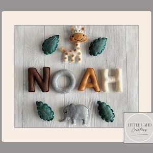 Safari Garland | Jungle Bunting | Safari Nursery Decor | Jungle Nursery | Personalised | Custom Garland | Neutral Colour Scheme Nursery