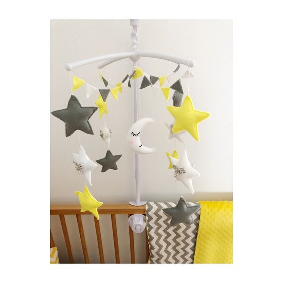 moon and stars cot mobile
