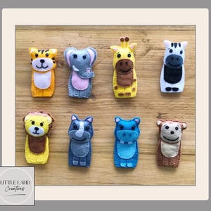 Safari Animal Finger Puppets | Safari Theme Toys | Montessori Toys | Jungle Animal Finger Puppets | Jungle Theme Toys | Role Play Toys