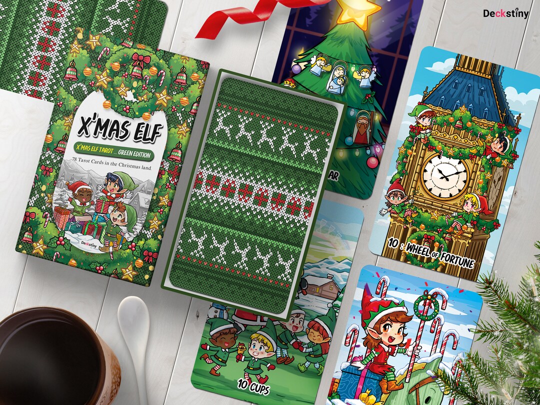 78pcs X'mas Elf Tarot : Green Edition - Etsy
