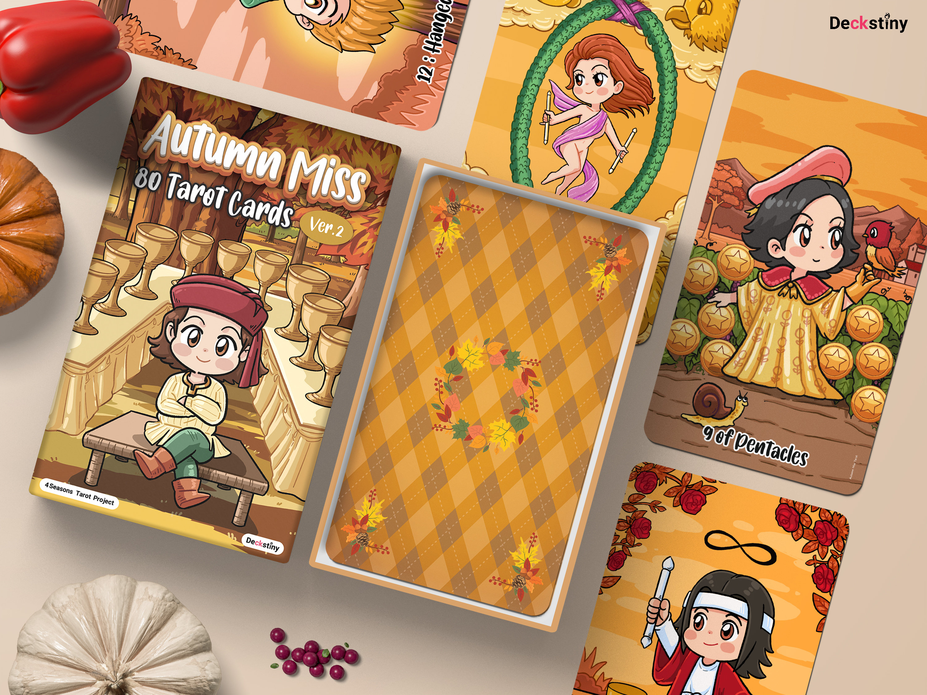 78pcs Autumn Miss Tarot Version 2 (4 seasons set)
