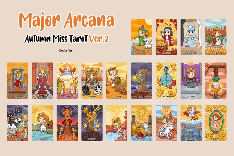78pcs Autumn Miss Tarot Version 2 4 seasons set image 5