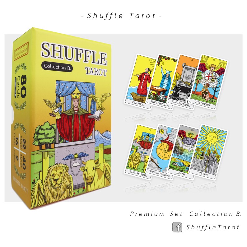 Collection B. Premium Ver. Shuffle Tarot Deck Limited Etsy