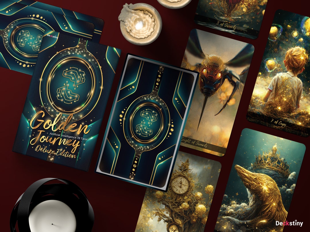 Golden Journey Tarot - Deluxe Edition + 5 Special Cards - Etsy