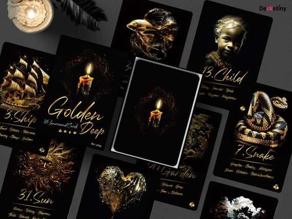 Golden Deep - 36 Lenormand Cards - Etsy