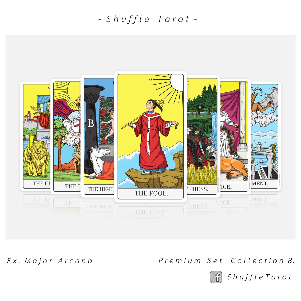 Collection B. Premium Ver. Shuffle Tarot Deck Limited Etsy