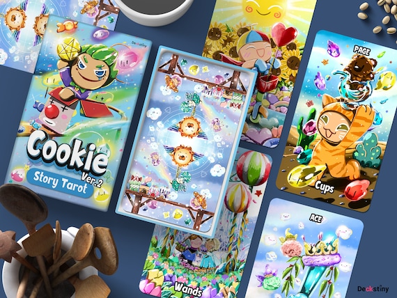 正規品・入手困難]Cookie Story Tarotクッキーストーリータロット 78pcs Cookie Story Tarot Ver.2 From Deckstiny - Etsy