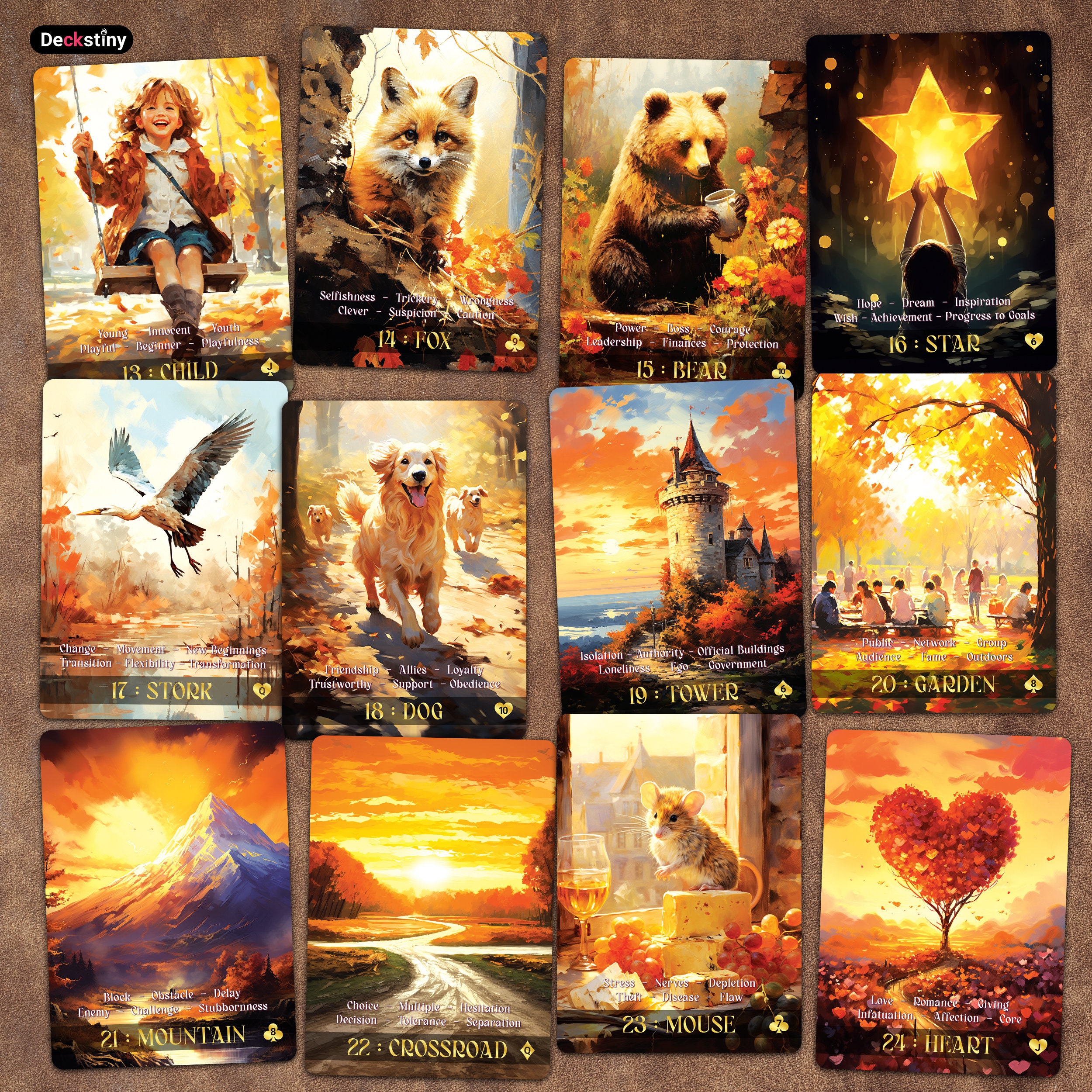 Le Autumn - 36 Lenormand Cards - Etsy