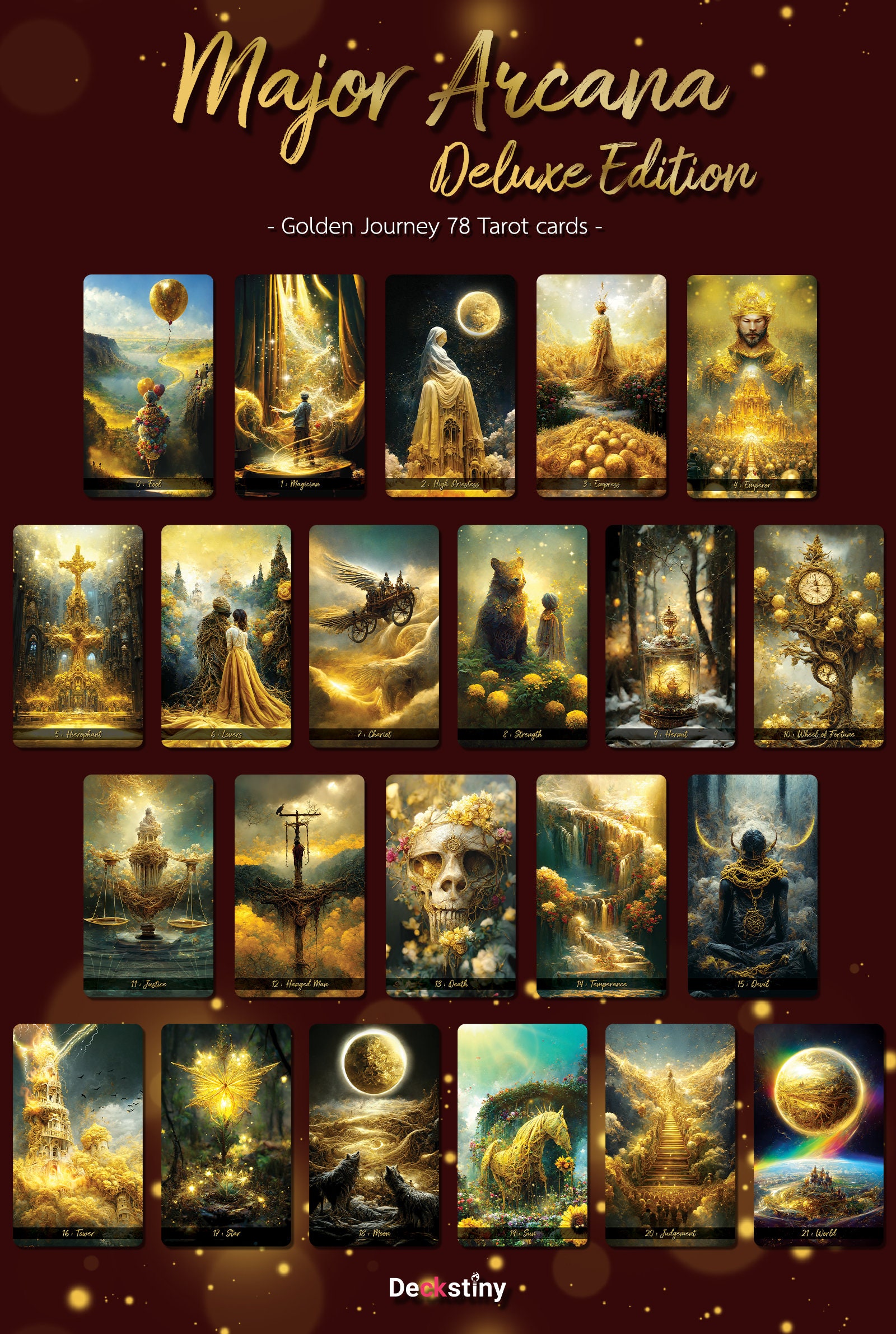 ゴールデン ジャーニー タロット - デラックス版 + スペシャル カード