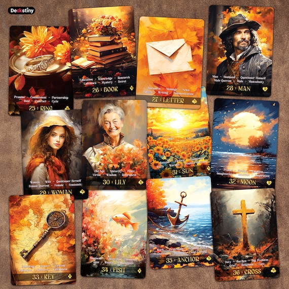 Le Autumn - 36 Lenormand Cards - Etsy